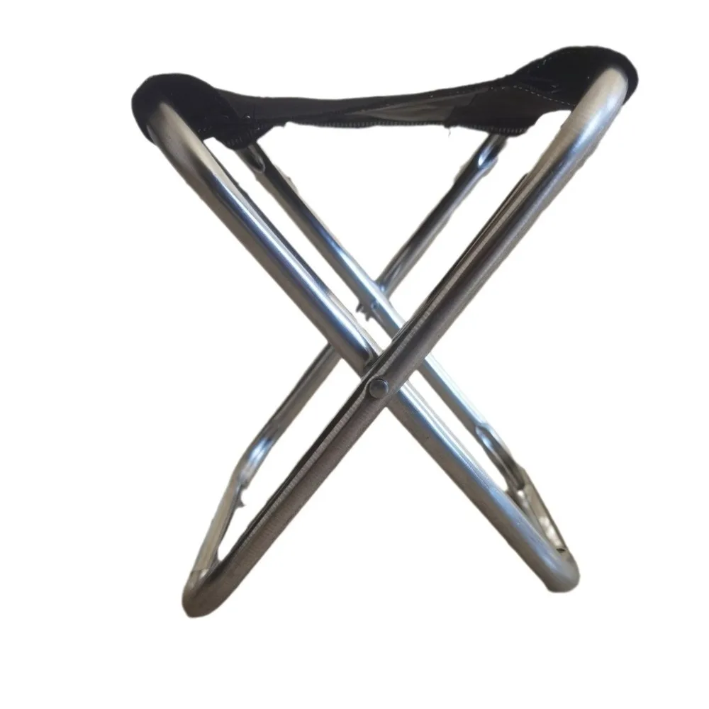 

Steel Picnic BBQ Steel Folding Camping Stool High Strength Portable Collapsible Camp Stool Ultralight Compact Fishing Foot Rest