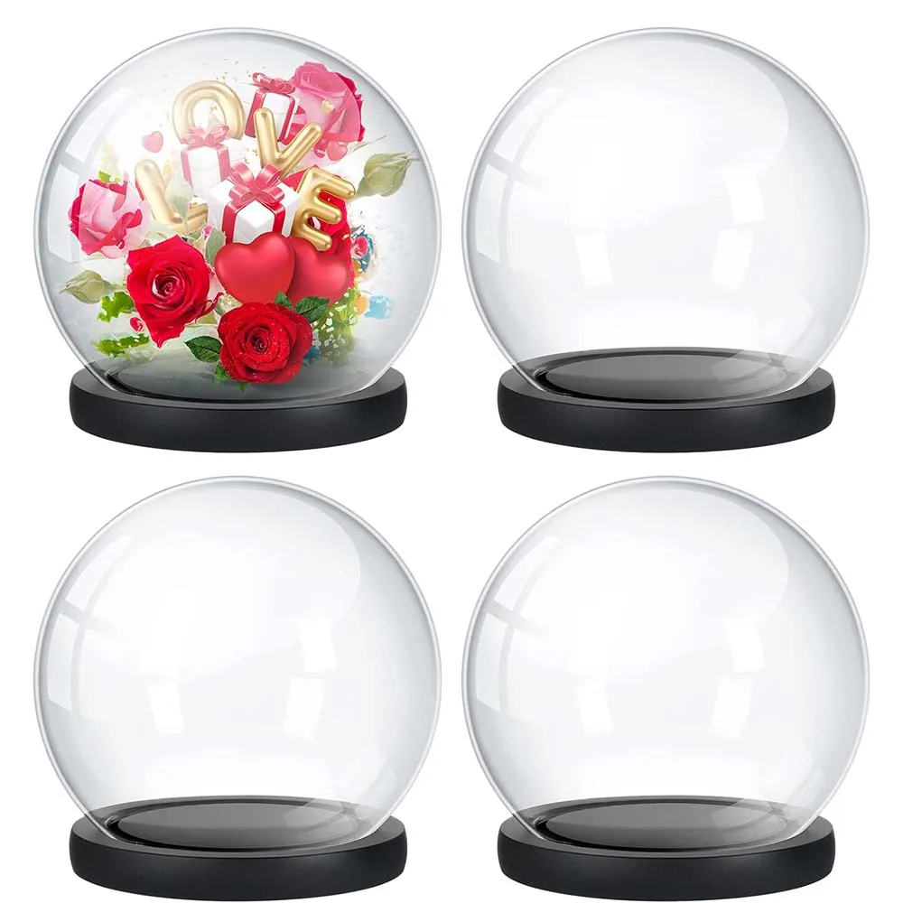 

Glass Dome Glass Display Showcase Glass Display Dome with Wood Base DIY Craft Gift Keepsake Globe Display Case Gifts for Wedding