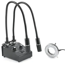 3 w 1 6W 6500K Mikroskop przemysłowy LED Światło na gęsiej szyi Lampa oświetlająca Lampa punktowa Lampa wypełniająca z pierścieniem LED 60