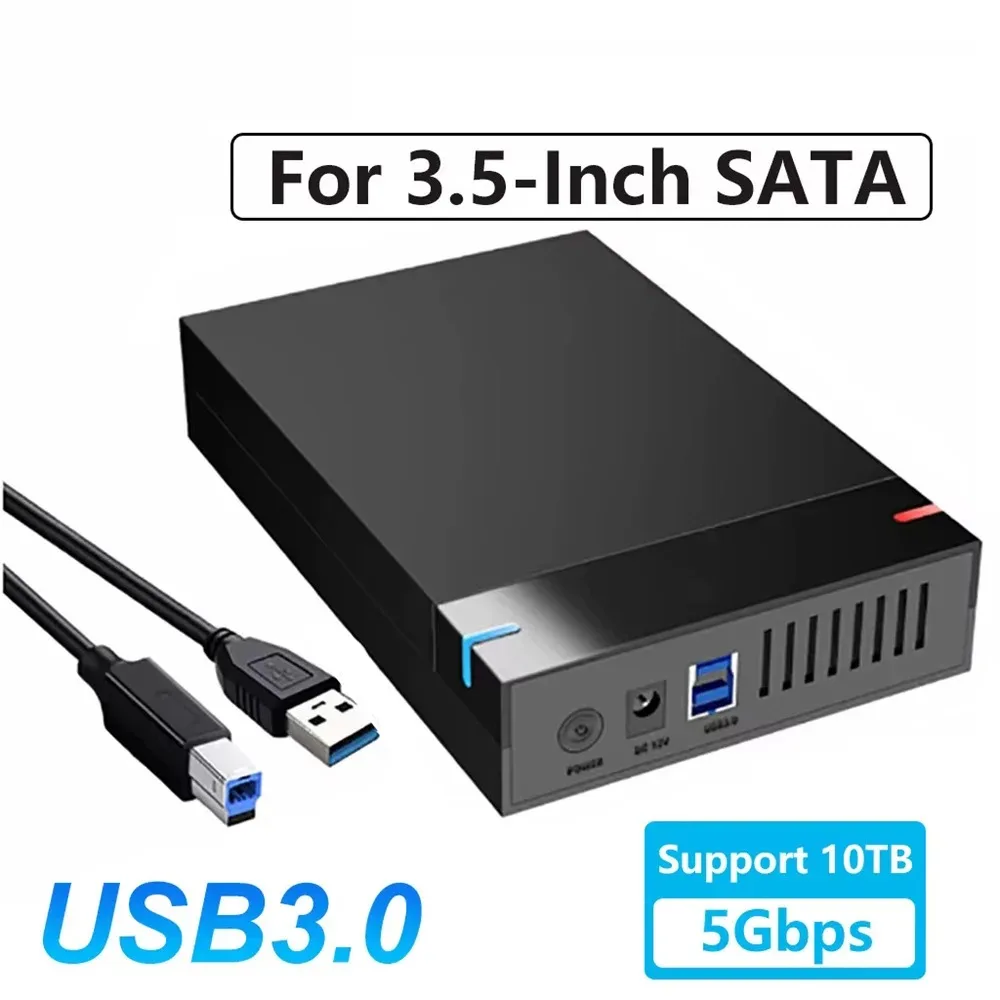 

Hard Drive Enclosure 2.5/3.5 inch HDD Case USB3.0 SATA to USB 3.0 External Hard Drive Reader Support 10TB Adapter for PC Laptop