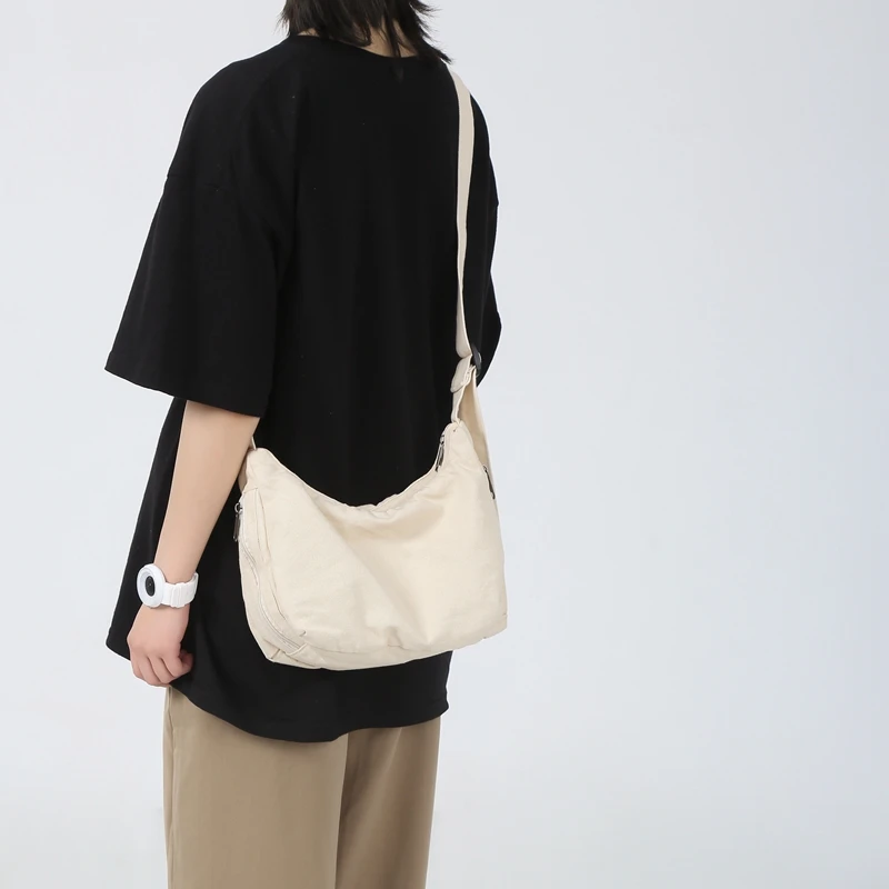 Vintage Canvas Women's Bag Unisex Messenger Bag Y2K Shoulder Cross Bag Travel Eco Bag Korean Shopper Satchel Murse Daily Handbag