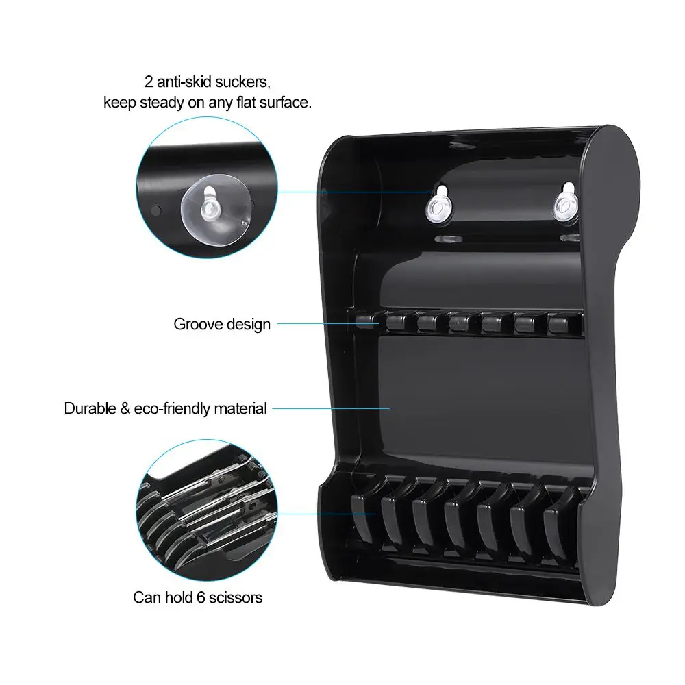 Salon Schere stehen Rack Fall Haar Schere Halter Rack 6 Halter Haars chere Organizer Aufbewahrung stablett für Friseur mit 2 Sauger