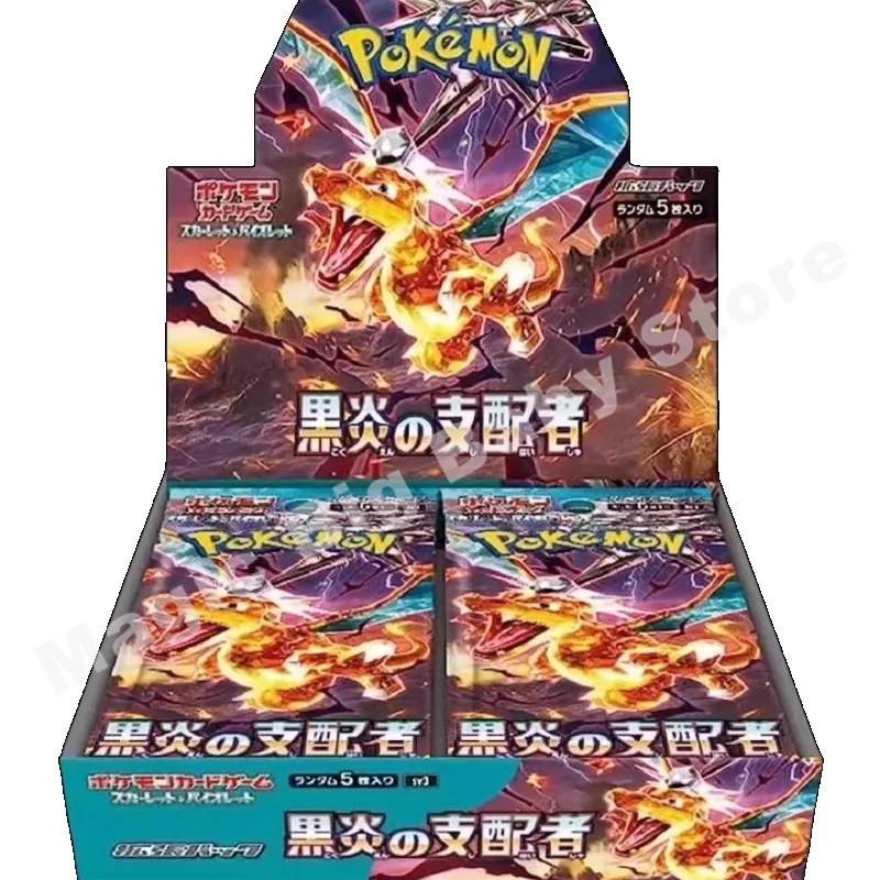 Original Pokemon Exchange Type PTCG Trading Cards Game Gifts Japanese SV3 Ruler of Black Flame Booster Pack Genuine Gift Box