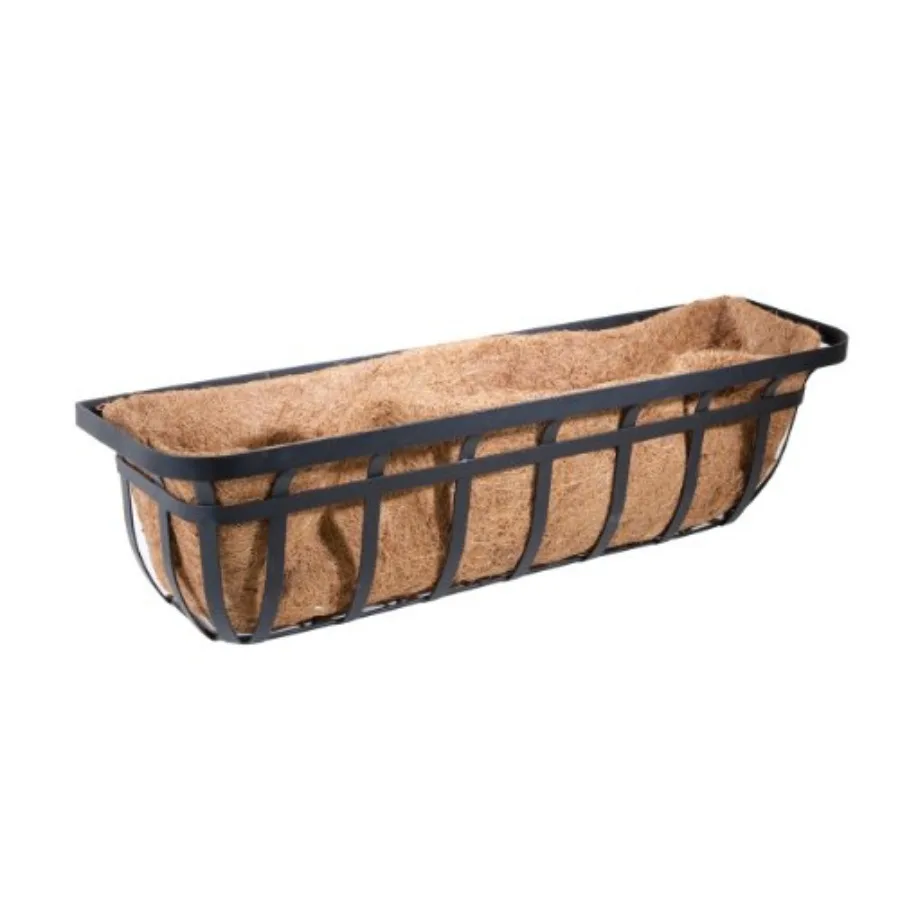

88558 Flat Iron Window and Deck Planter Black 36-Inch