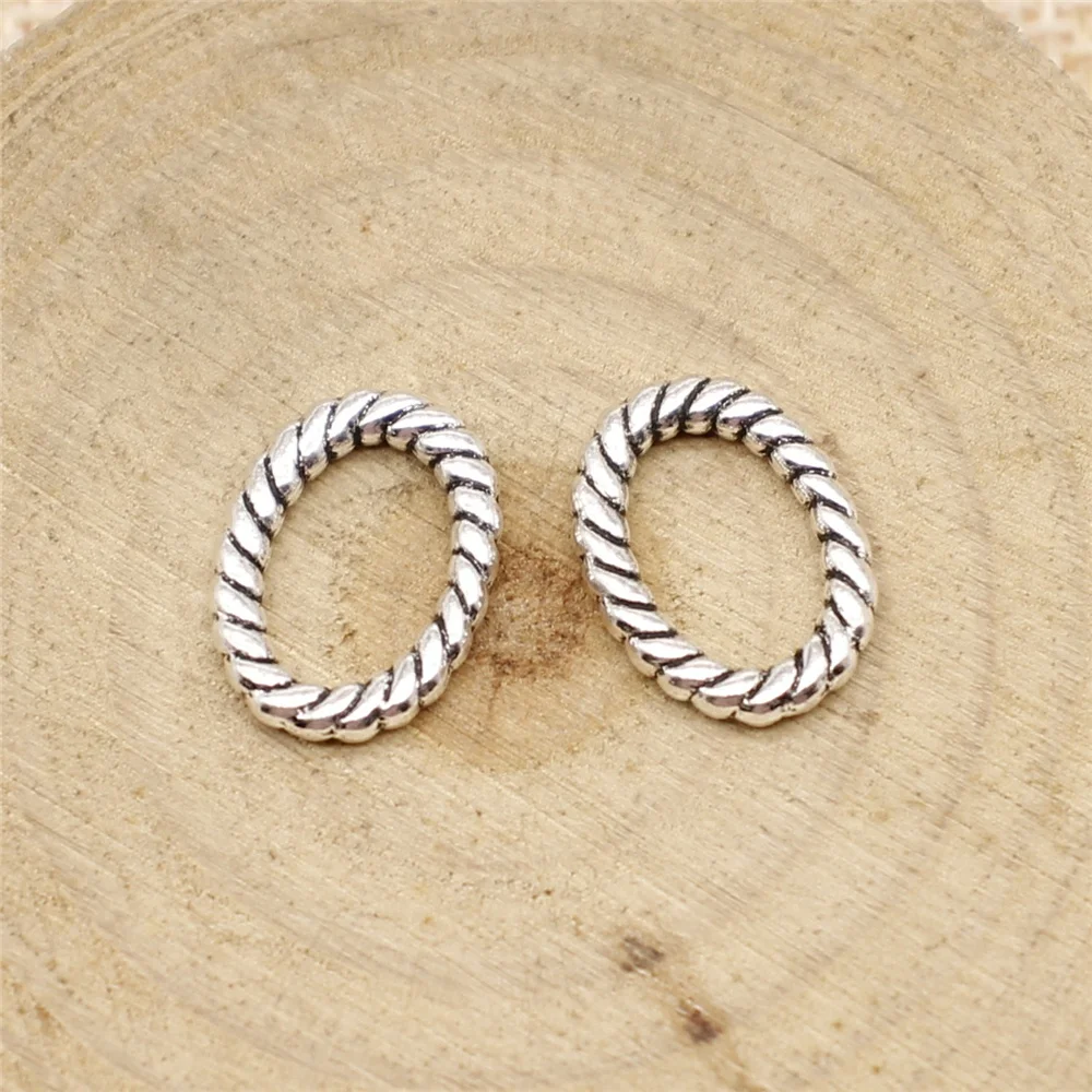 WYSIWYG 20pcs 15x11mm Pendant Oval Loops Oval Loops Charm Pendants For DIY Jewelry Making Oval Loops Pendants