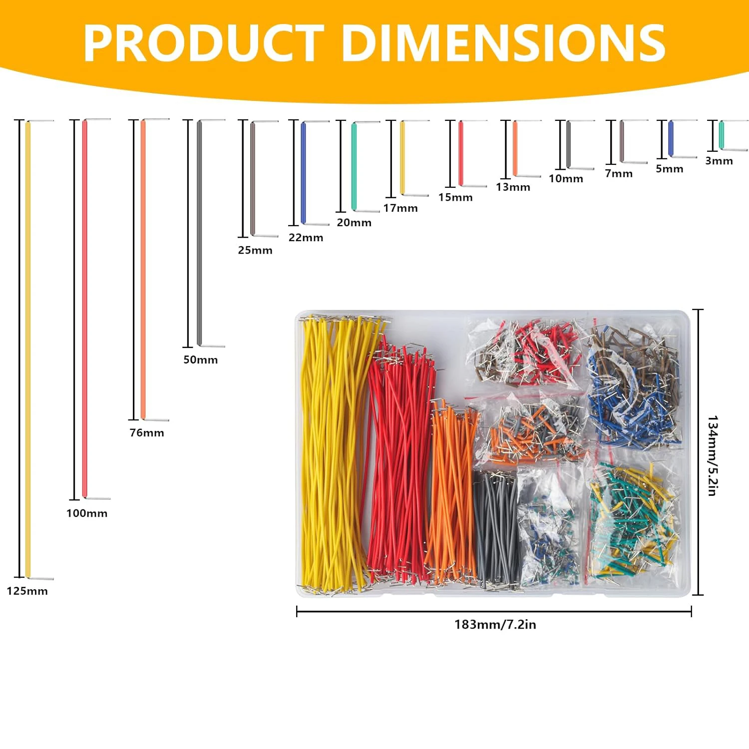 840 Pcs Breadboard Jumper Wires Kit, PCB Breadboard Jumper Wire Cables, Solderless Flexible Breadboard Wire Kit, Circuit Board