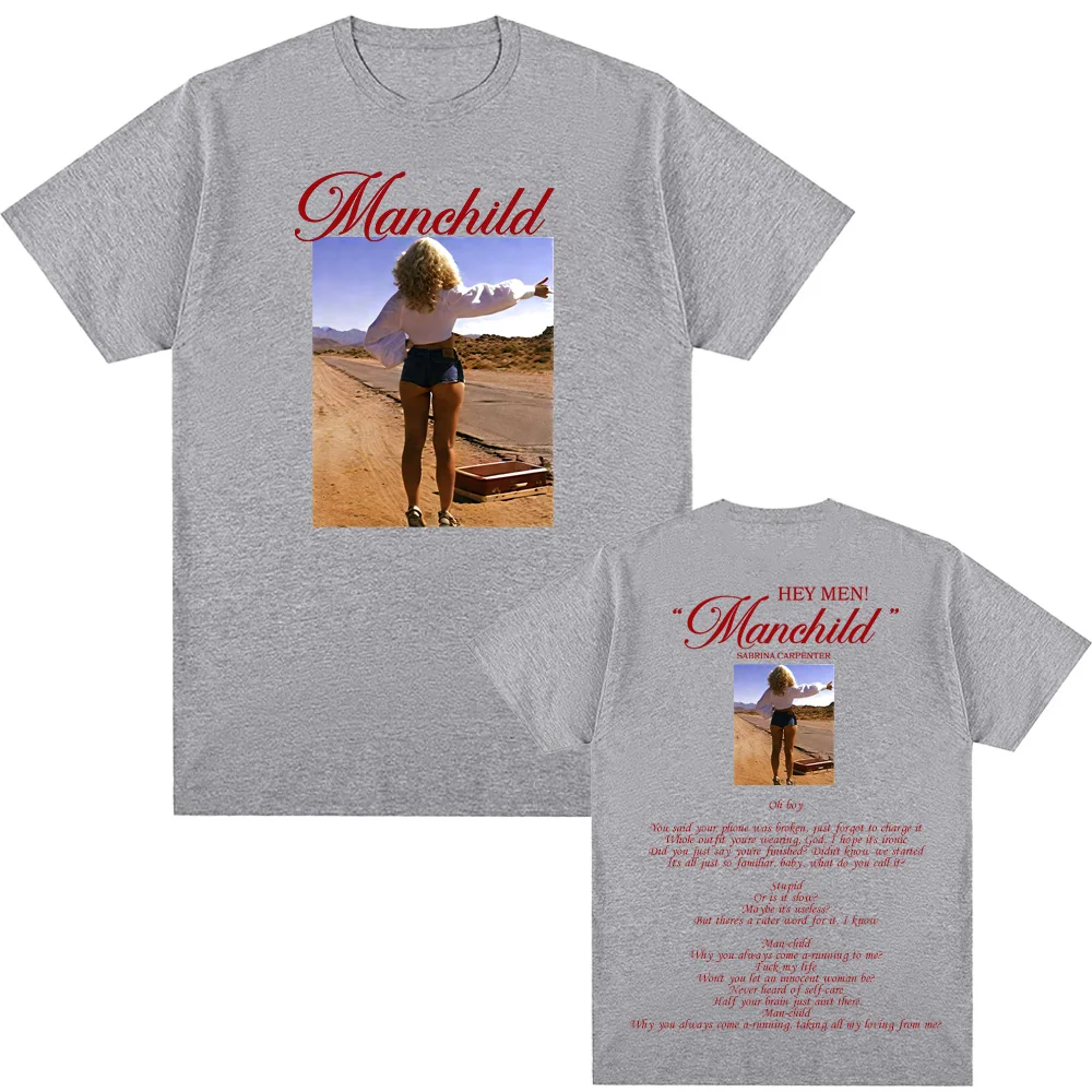 Sabrina Timmerman-Manchild T-shirt Straat Hiphop Rapper Korte Mouw O-hals Tees Top Zomer Katoenen T-shirt Sudaderas Zachte Tees