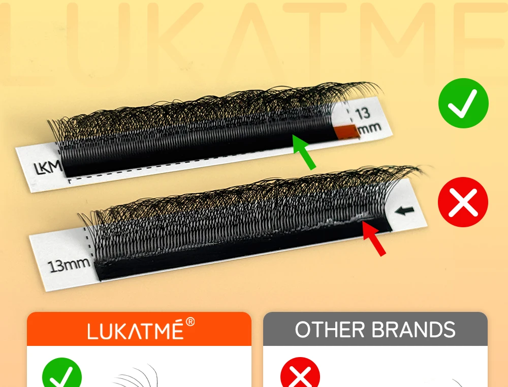 LUKATME U-Form 6D Kleeblatt Wimpernverlängerungen, vorgefertigte Fächer, schwarze C/D-Curl, weiche, flauschige, dimensionale Wimpern 8-15mm für den Salon – Detail 9