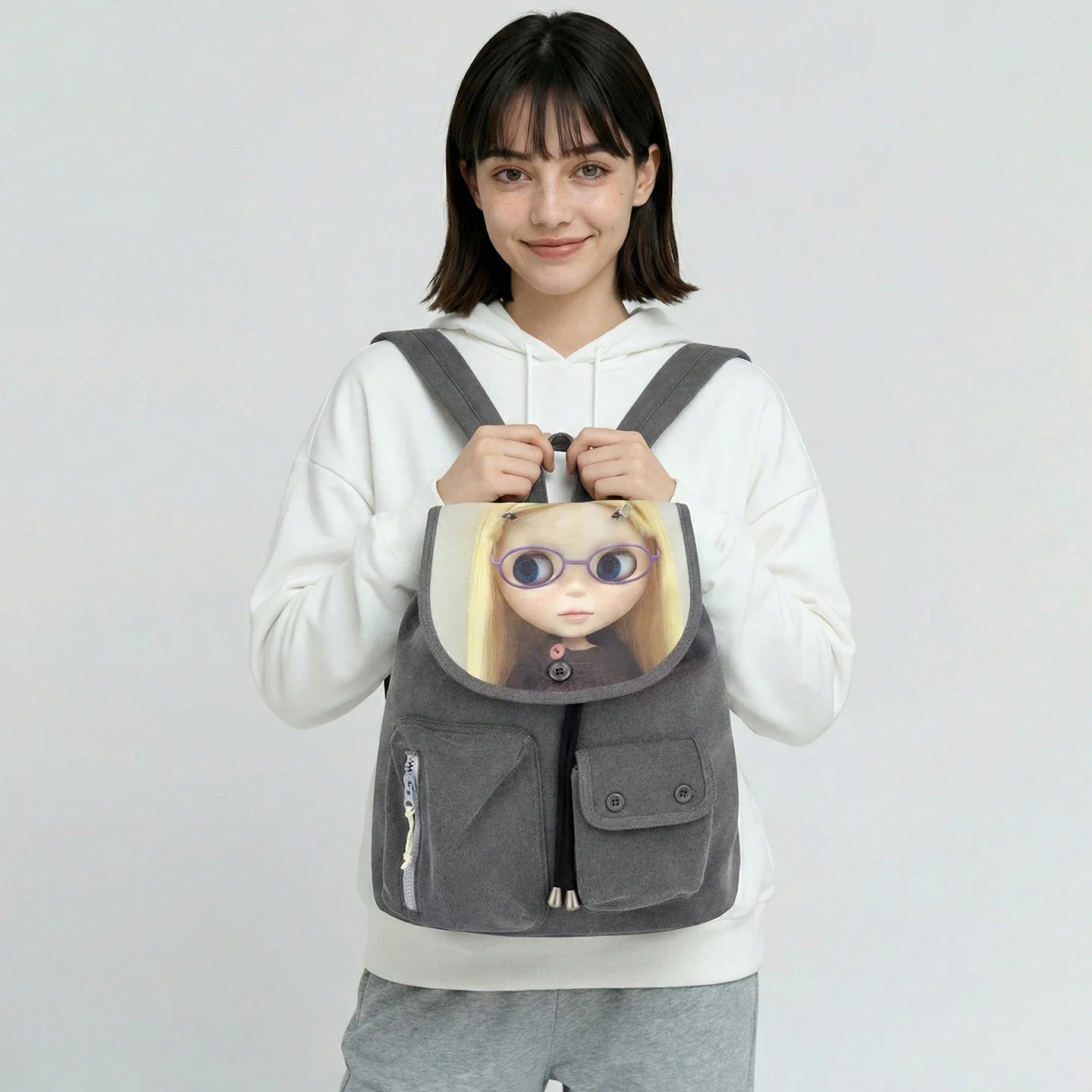 

Cute Anime Backpacks Cartoon Girl Pattern School Bag For Girls University Student Daily Casual Bookbag Women Kawaii Ladies Bags