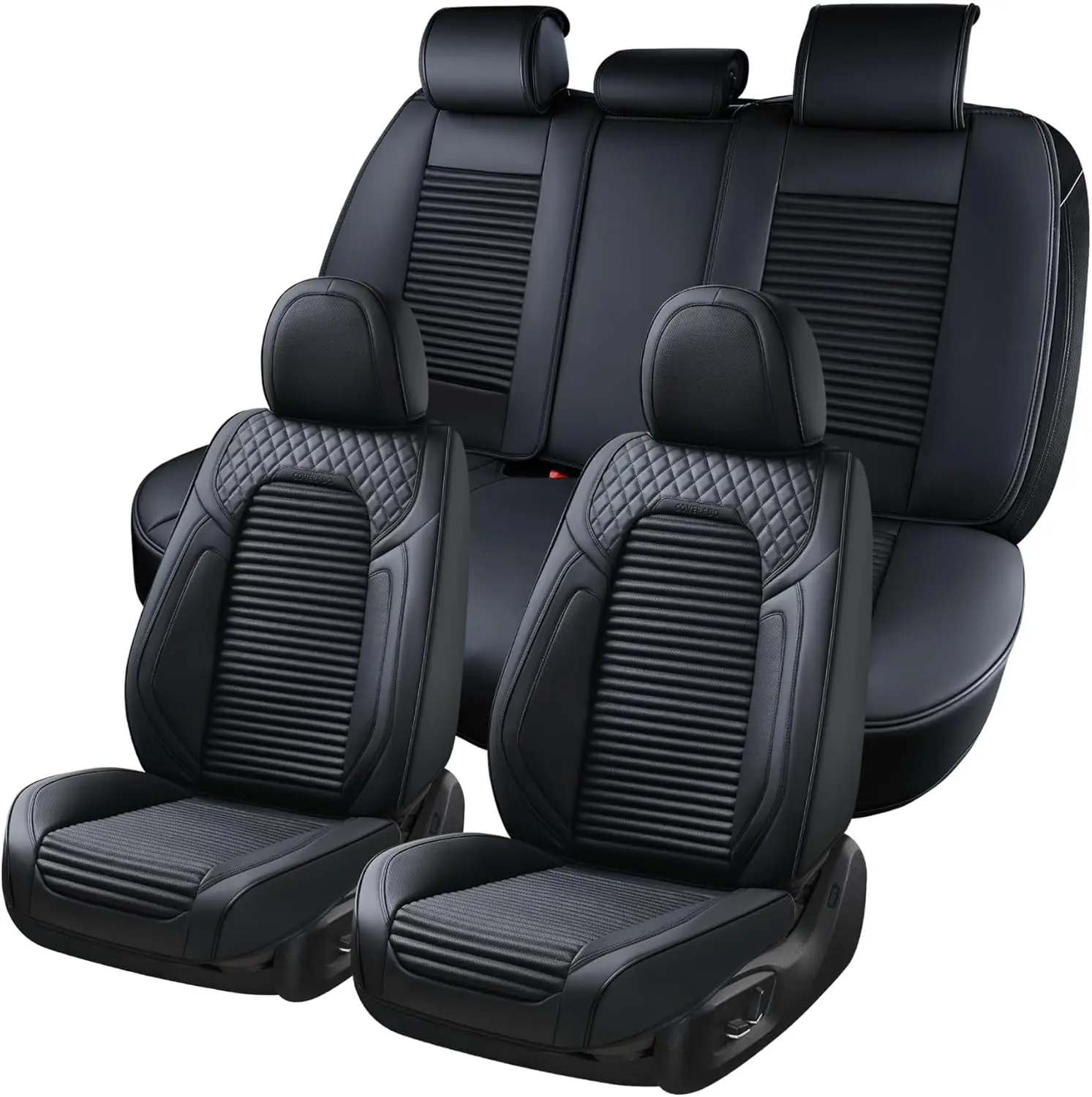 

Car Seat Covers Full Set, Leather Seat Covers for Cars, Waterproof Front and Rear Automotive Seat Cover Car Accessories Universa