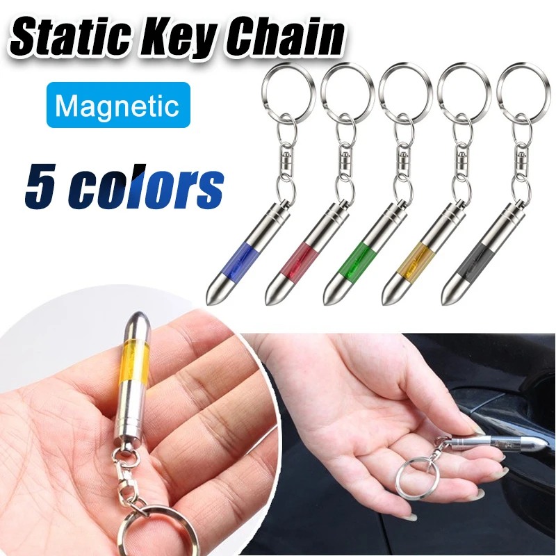 

1PC Human Body Static Eliminator Portable Anti-Static Keychain Protective Discharge Key Home & Car Static Eliminator Wand