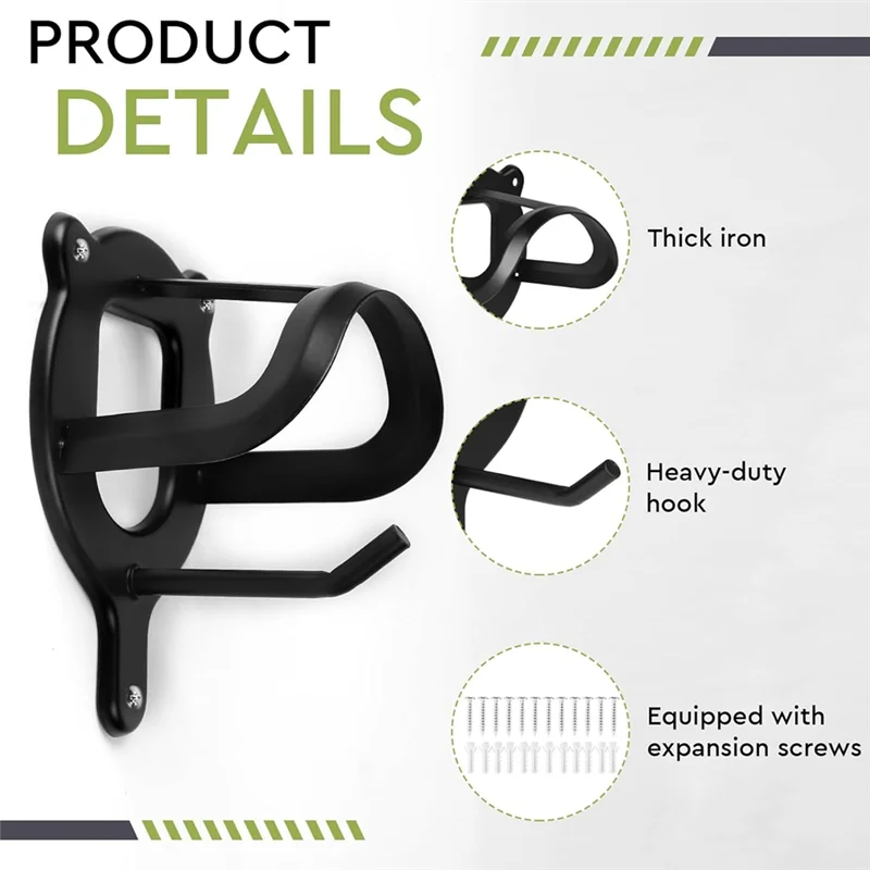 

-A90P 4Pcs Horse Tack Storage Halter Hanger Metal Bridle Hooks With Tubes And Screw Wall Mounted Horse Barn Supplies