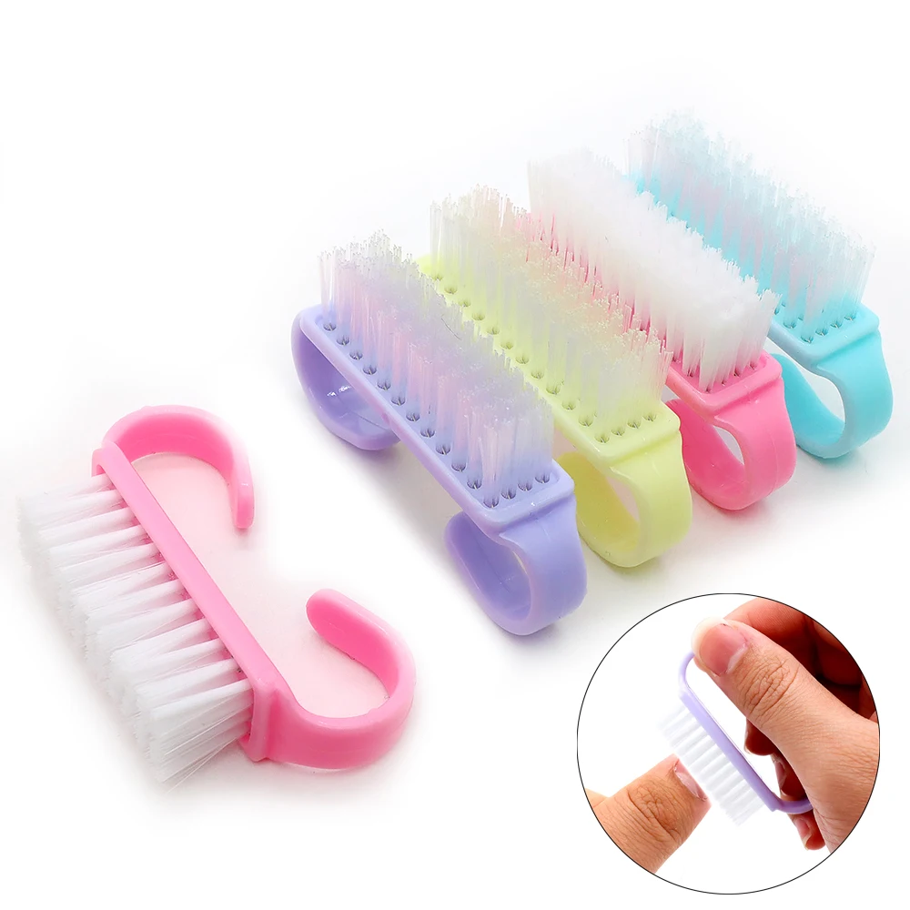 แปรงทำเล็บสีมาการอง 5 ชิ้น ขนแปรงนุ่ม สำหรับทำความสะอาดเล็บมือและเล็บเท้า ใช้ในร้านทำเล็บ ทำเล็บมือและเล็บเท้า ขนาดกะทัดรัด ใช้ได้ทุกวัน