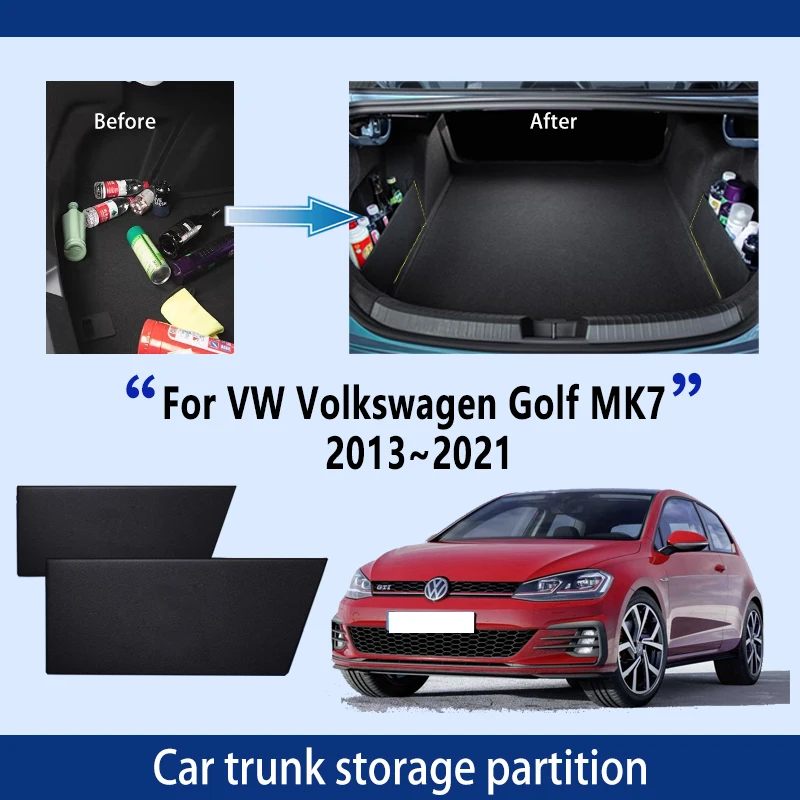 

Car Accessories For VW Volkswagen Golf MK7 2013~2021 Trunk Storage Partition Multifunction Storage Auto Interior Parts Organizer