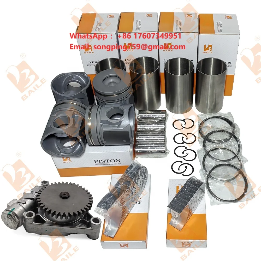 Engine Rebuild Kit 444 Overhaul Rebuild Kit Piston 320/09210 Ring Liner for JCB 444 Diesel Engine Parts 444 Complete Kit