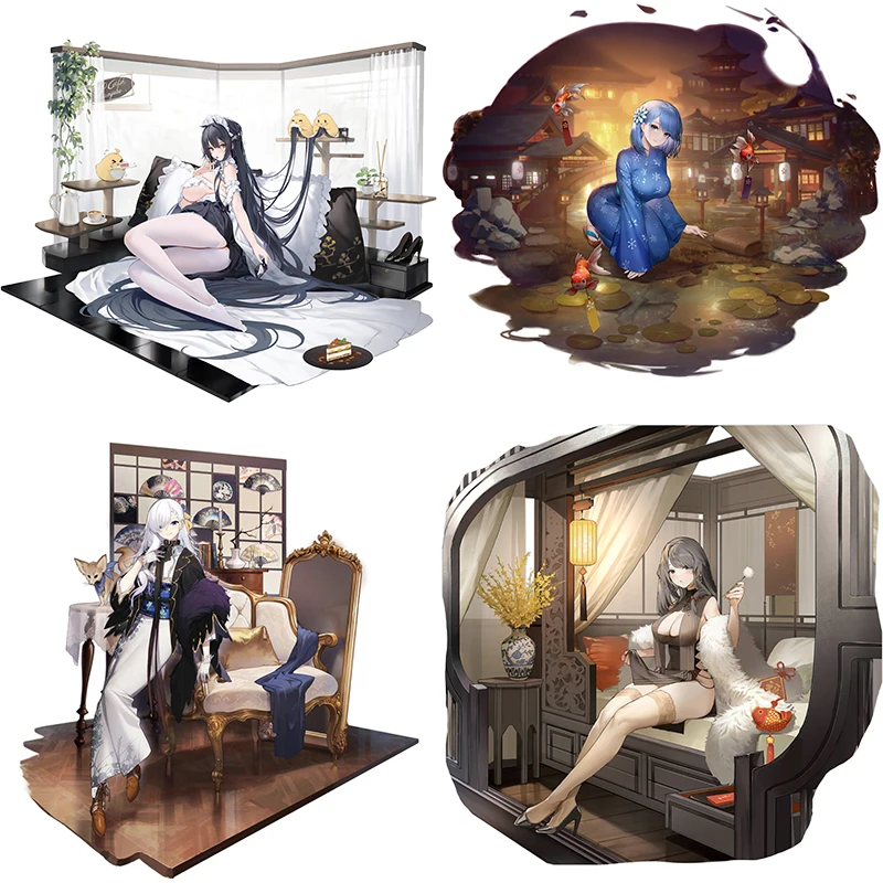 Three Ratels QCYX6 Azur Lane Exquisite anime girl personality wall stickers car decals waterproof self-adhesive