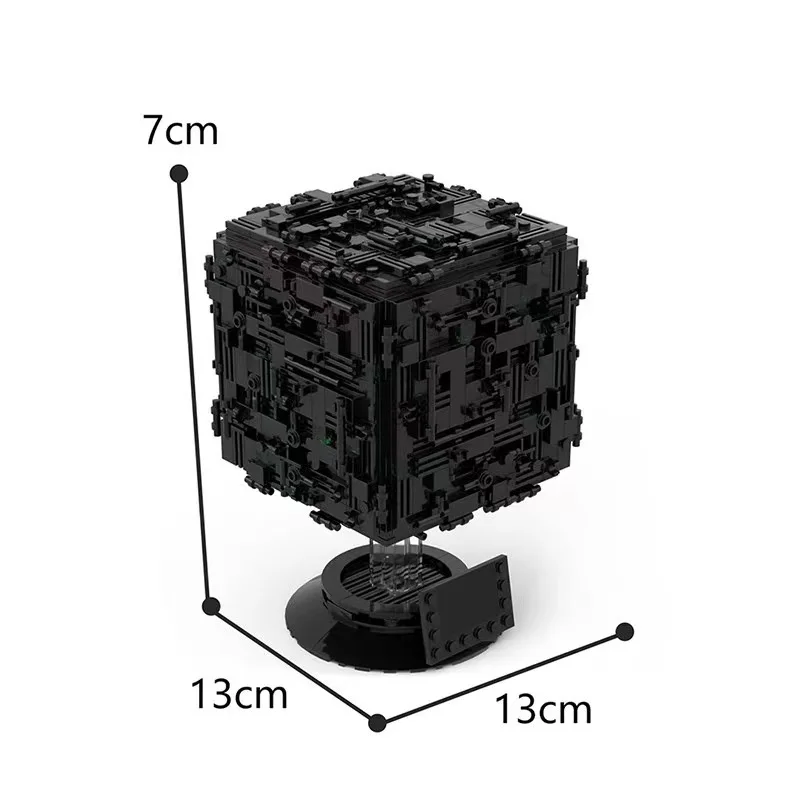 MOC Famous Star Movie Series Borg Cube Model Building Block Set Collection Treks High-Tech Box Bricks for Children Birthday Gift view 3