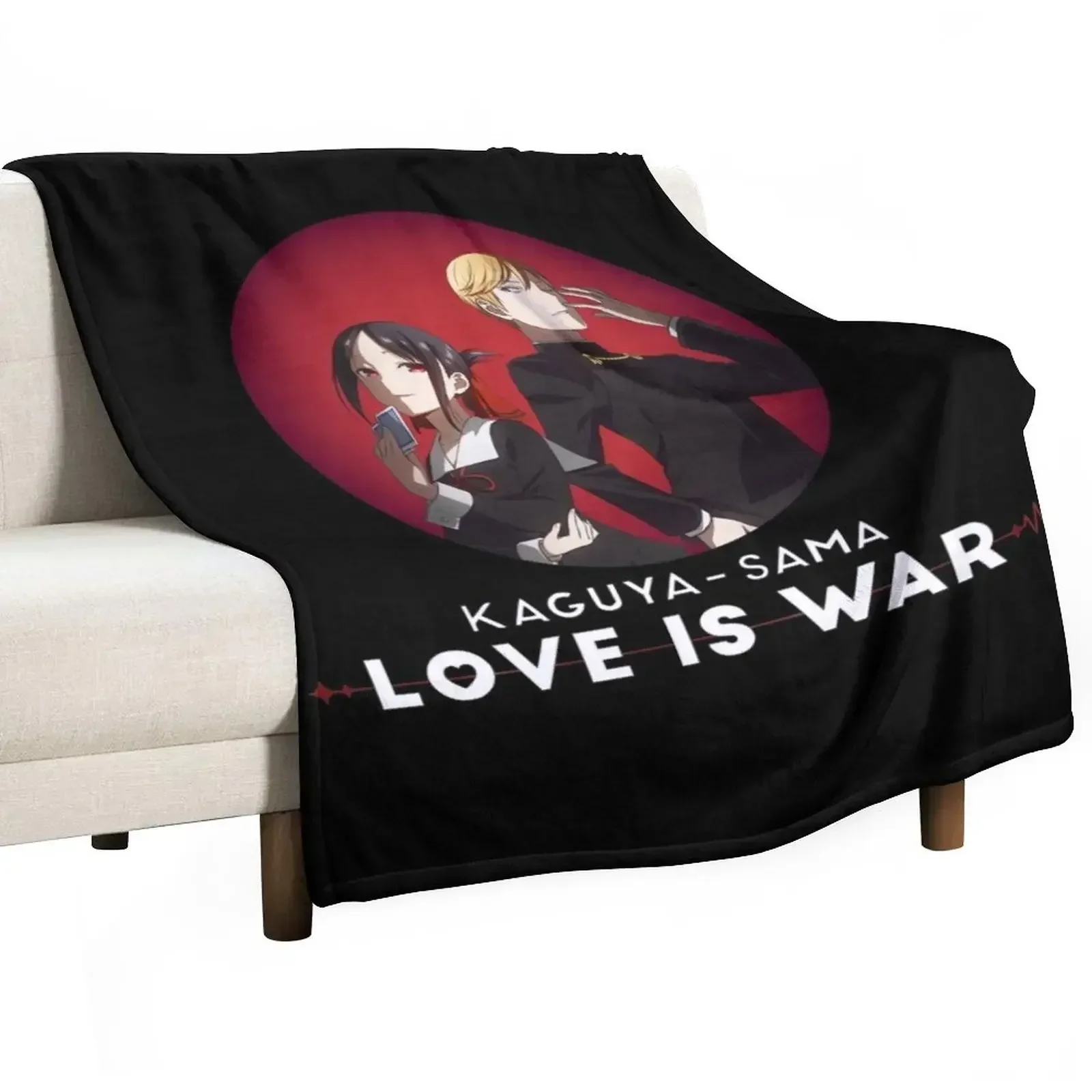 Kaguya Shinomiya x Miyuki Shirogane Throw Blanket wednesday blankets and throws Luxury St Cute Blankets