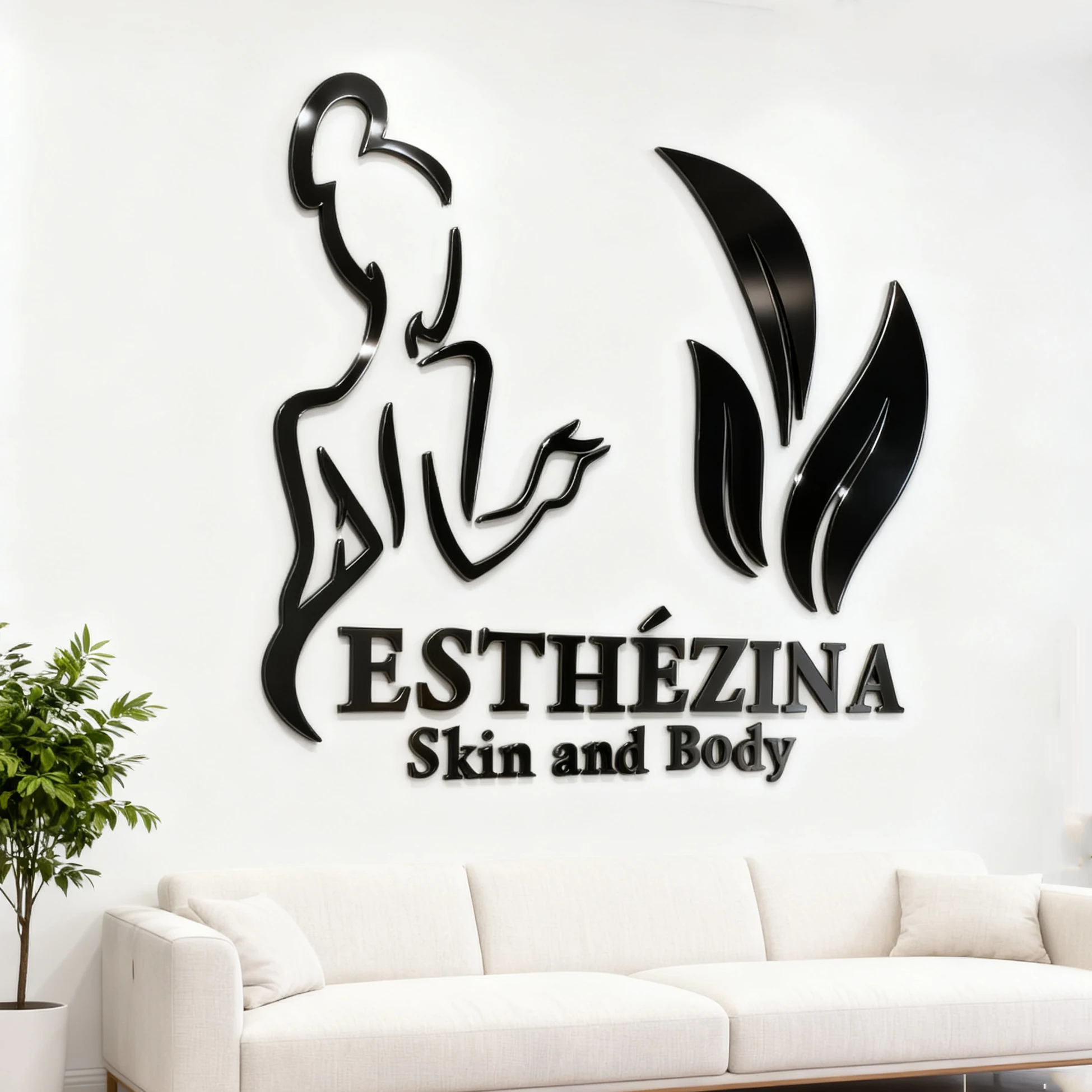 

Custom Large Business Sign 3D Mirror Wall Letters Decor Acrylic Laser Cut Logo Sign Personalized Wall Sign for Salon Studio