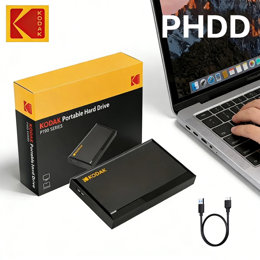 KODAK P190 500GB 1TB External Hard Drive USB 3.0 5Gbps Portable HDD for PC Laptop PS4 Xbox – High Speed Gaming Storage