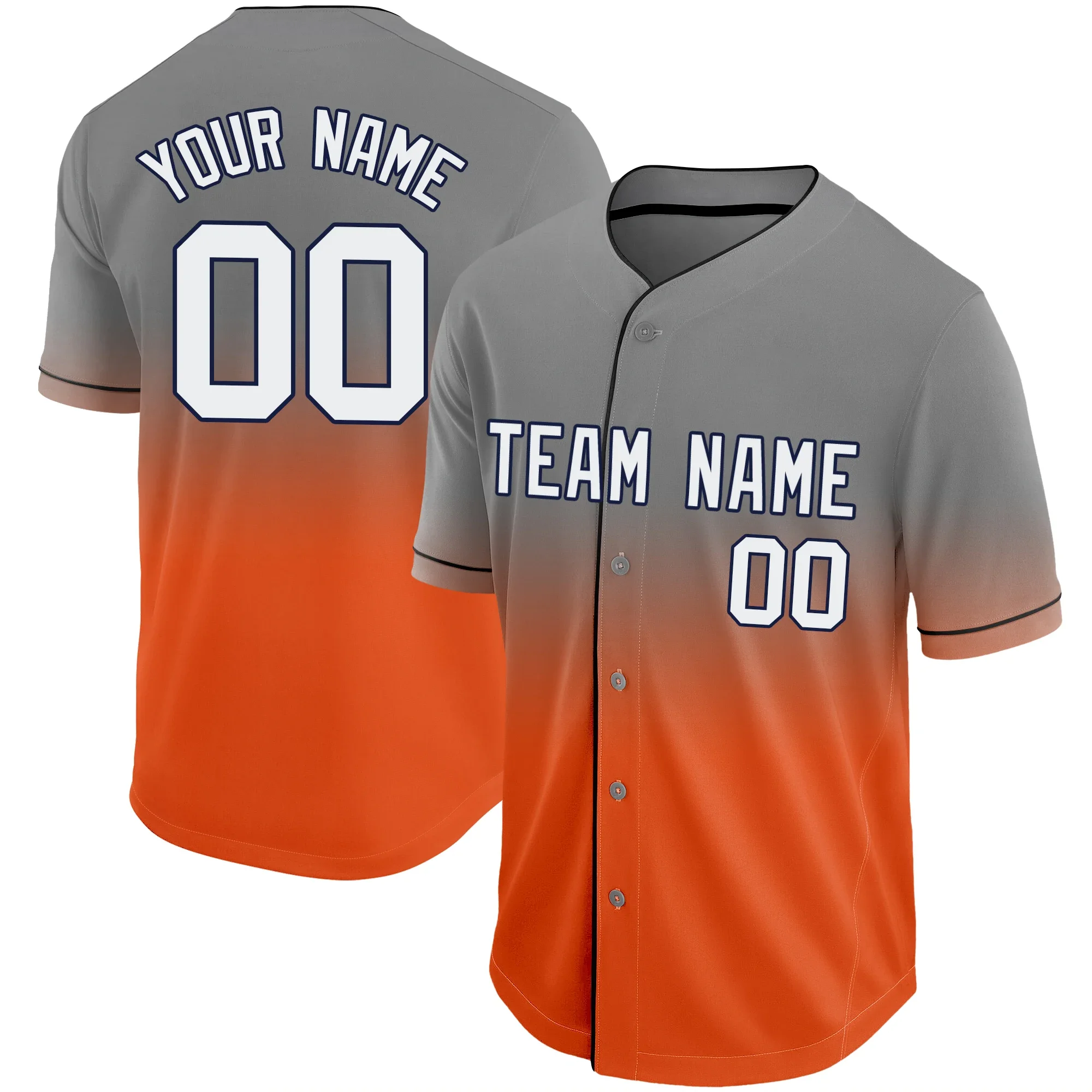 Professional Custom Baseball Jersey Printed Stitched Team Logo Name Number Softball Uniform Button Down For Men/Women/Youth