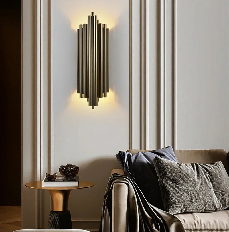 JMZM Nordic Creative Crystal Wall Light Black Simple  LED Sconce Lamp For Living Room Dining Bedroom Restroom Stair Indoor Light image 2