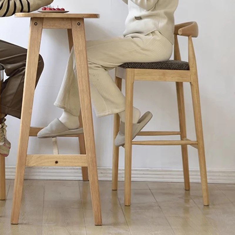 مقاعد مريحة من الألومنيوم للبار مريحة وبسيطة وطويلة وحديثة من الخشب مقاعد للبار مصممة منضدة كرسي دي بار أثاث فريد من نوعه