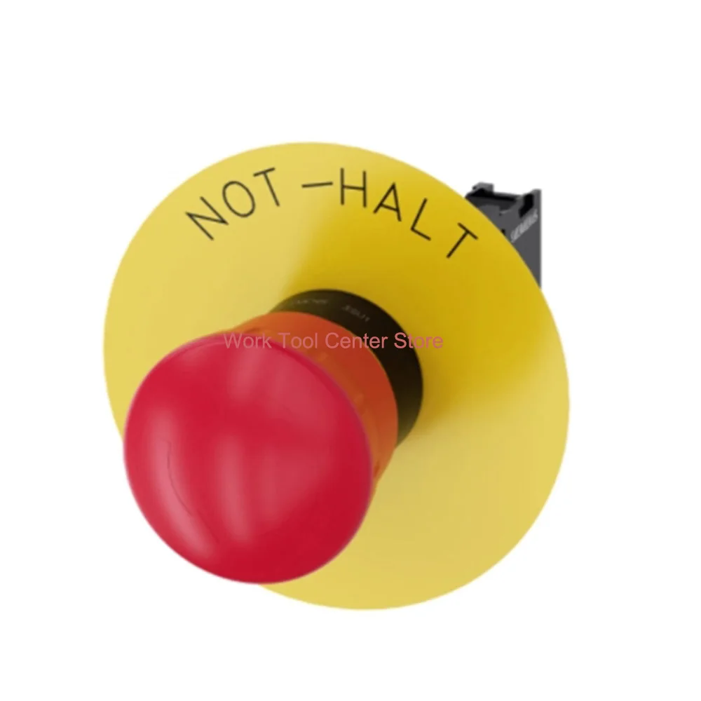 Originale EMERGENCE STOP Fungo Pulsante 40mm Rosso 3SU1000-1HB20-0AA0 3SU1100-1HB20-1CF0/1PG0/1CH Manopola Chiave Interruttore di Controllo 22mm