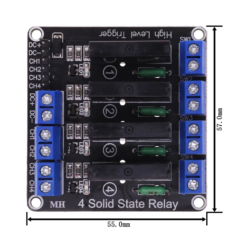 1/2/4/6/8 Way Channel 5V DC Relay Module Solid State High Low Level G3MB-202P SSR AVR DSP for Arduino Diy Kit