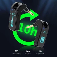 Sistema inalámbrico para guitarra eléctrica, juego de transmisor y receptor de 2,4G para bajo, transmisión en tiempo Real de 48K/16 bits