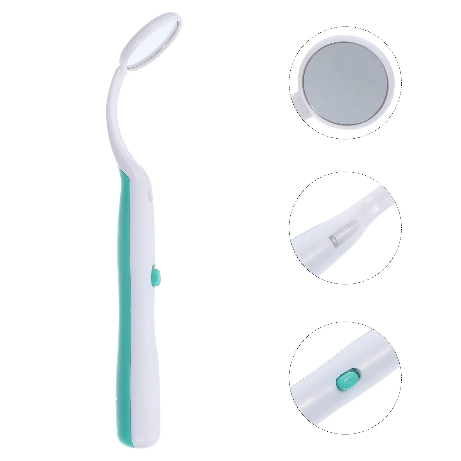 

Inspection Mirror Household Curved Dental Intraoral Reflector LED Lughts Mouth Speculum