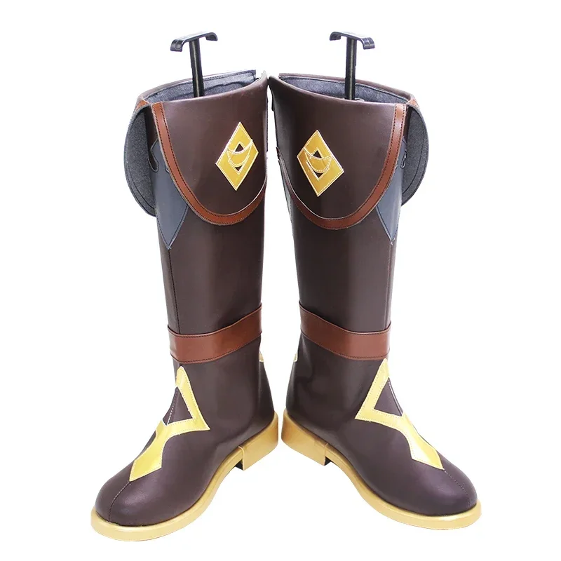 Kaeya Cosplay Boots Men Genshin Impact Long tube Anime Cosplay halloween PU leather  CUSTOMIZED