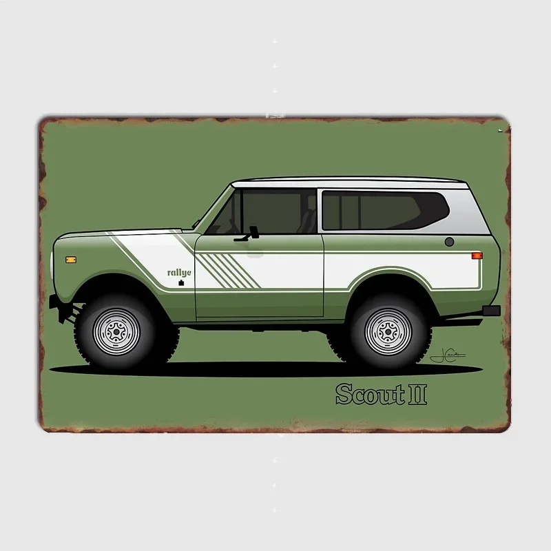 International Harvester Scout Off Road Poster Metal Sign Posters Custom Wall Decorations Room Decoration Interior Home Decor