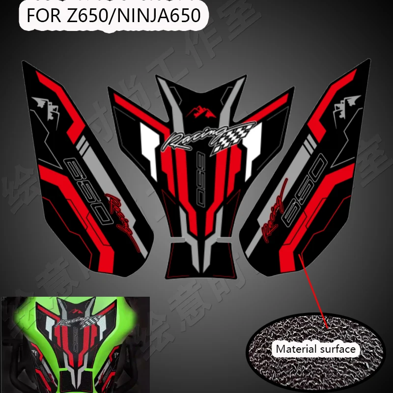 Tank Pad Motorcycle Stickers Decals Protector Accessories For KAWASAKI NINJA 650 Z650