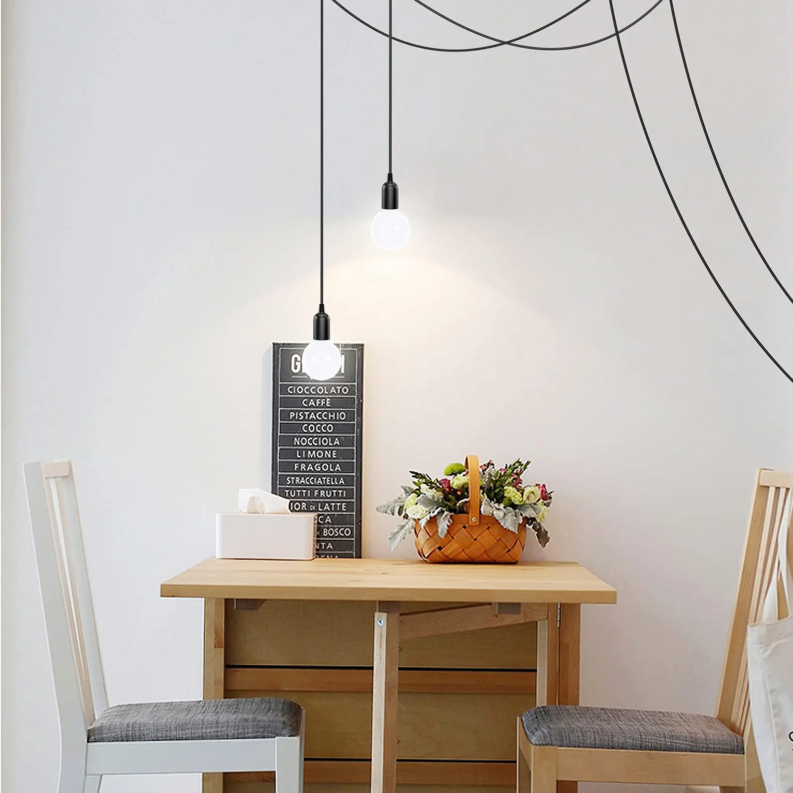 2/3/4m UL Approval Extension Hanging Light Cord with On-Off Switch Suitable E27 Socket for Grow Plant Ceiling Pendant Lights
