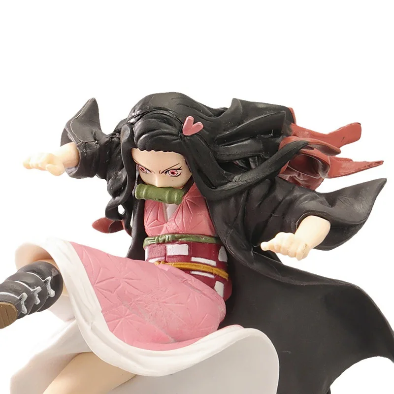 12CM Anime pogromca demonów Kamado Nezuko walcząca postawa Kick zabawka figurka prezent kolekcja dla dzieci z PVC