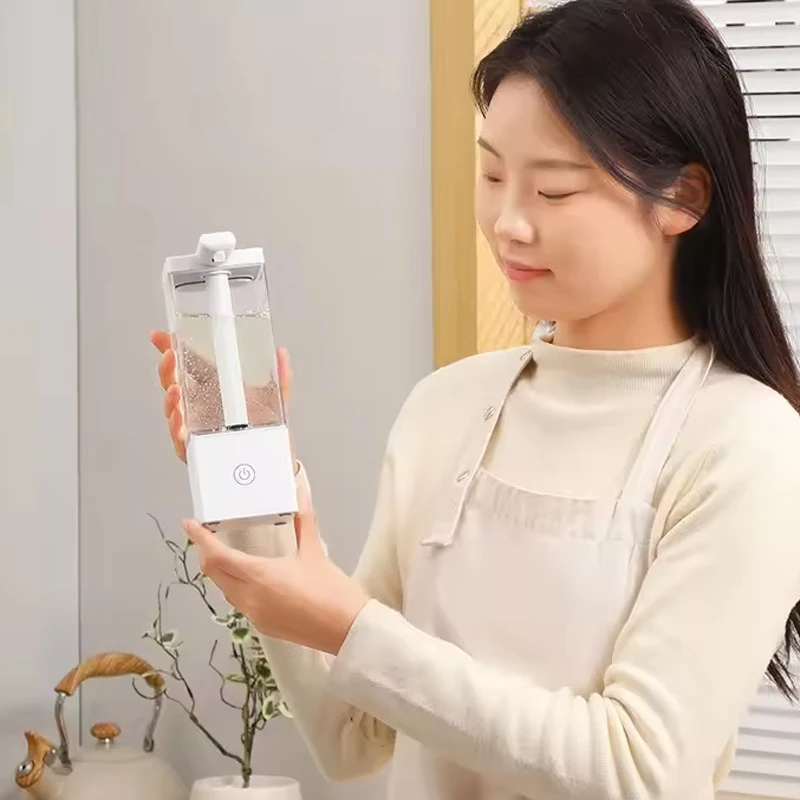 Dispensador de sabonete automático sem toque - 490ml USB recarregável sem contato para sabonete líquido/desinfetante ideal para cozinha/banheiro