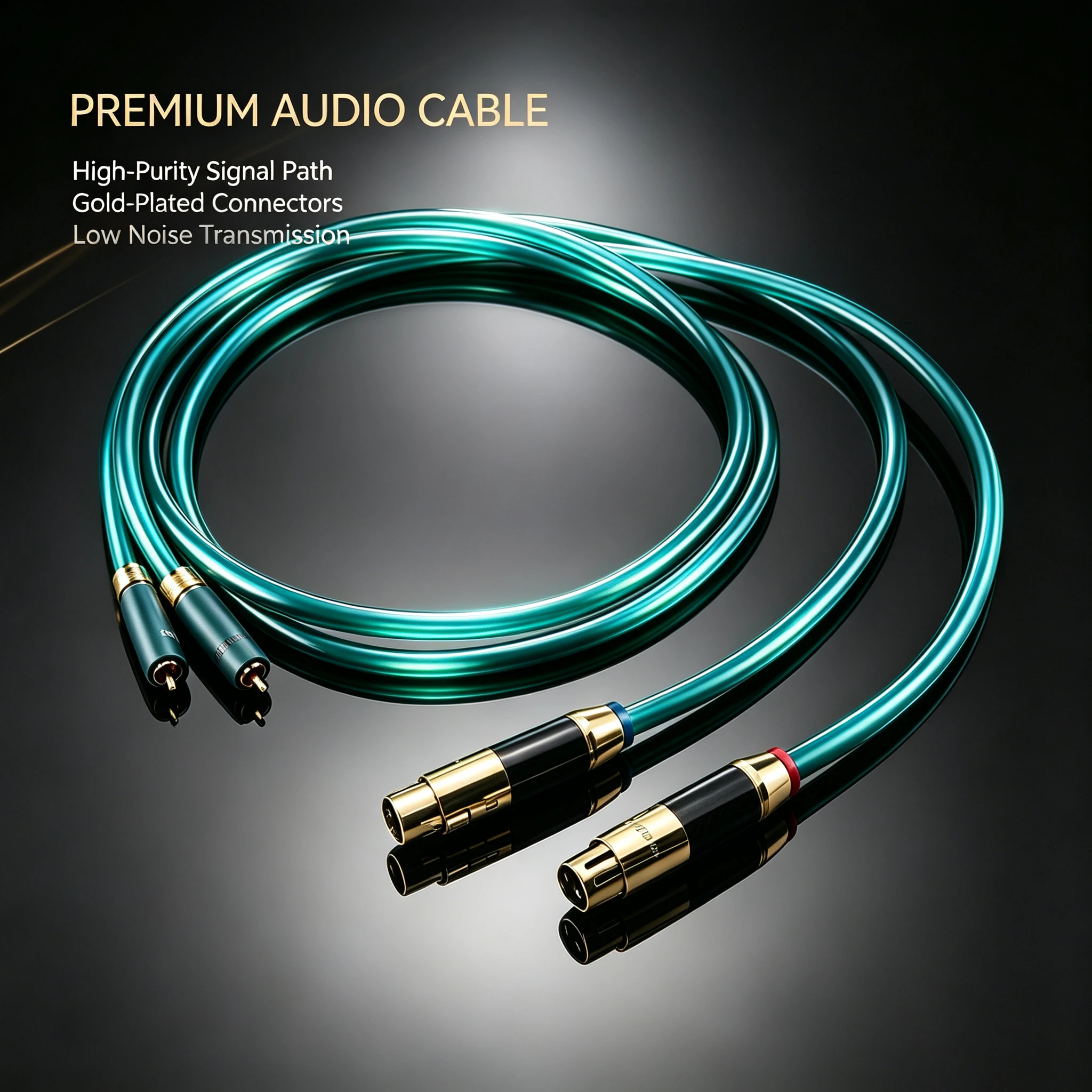 A55 Pair OCC HiFi RCA Interconnect Cable High Purity RCA to XLR Audio Interconnect Cord