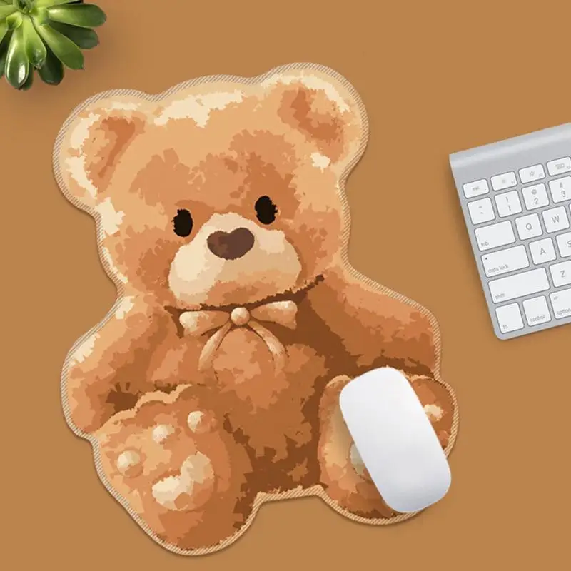 Mouse Pad Cute Non-Slip Bears Pattern Pad Desk Writing Mat For Office Home For Girl Boy Mouse Pad Desk Blotters Coffee Coaster