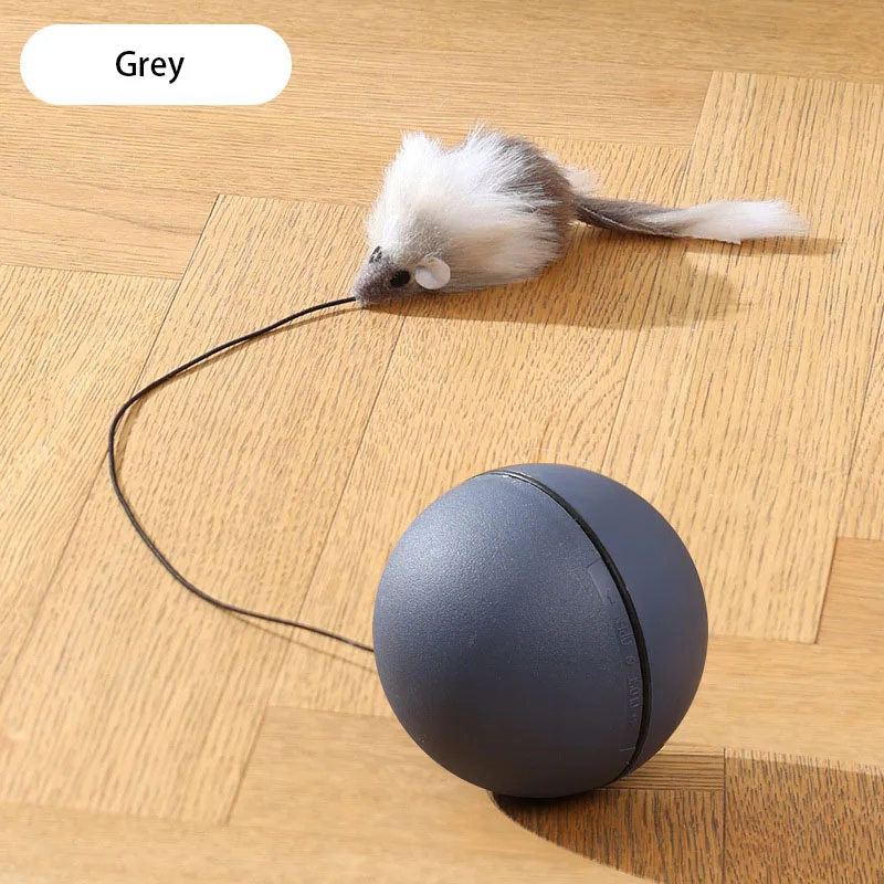 Kimpets Cat Toys Mouse Teaser Ball Fun Moving Toy For Pet Cat Dog Electric Teaser Ball Automatic Intelligent Rolling Ball