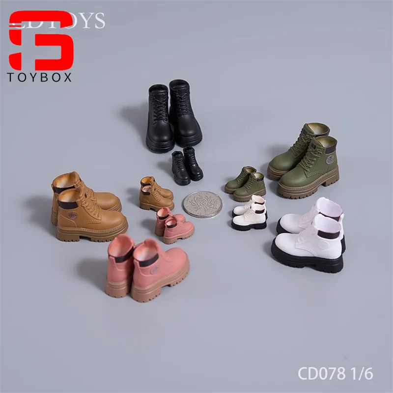 รองเท้าเดินป่าแบบแข็ง รุ่น cdtoys cd078 cd079 ขนาด 1/6 1/12 สำหรับฟิกเกอร์ทหารหญิงขนาด 12 นิ้ว และ 6 นิ้ว