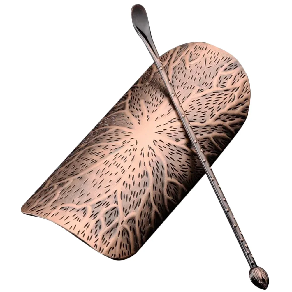 Alipis Japanese Tea Set Mini Container Measuring Spoon Matcha Scoop Coffee Bean Salt Alloy Presentation Vessel Bulk Tea Pan