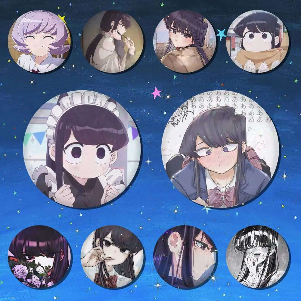 Badges ronds, broches, accessoires vestimentaires, cadeaux d'anniversaire, articles pour conventions d'anime A-Komi Can't Communicate