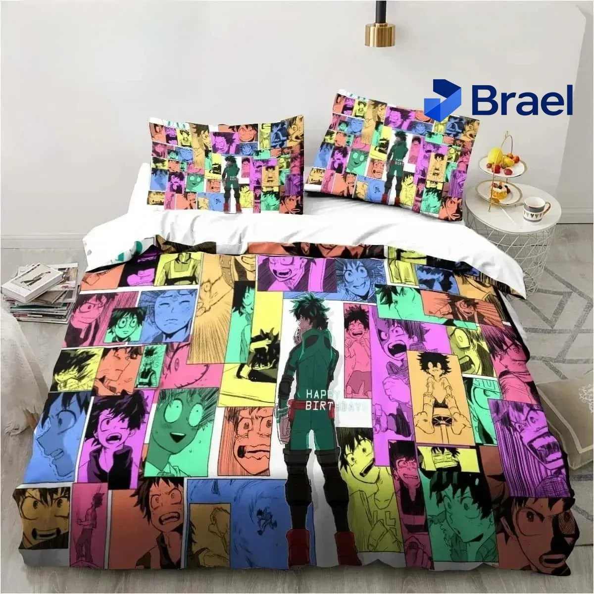 Exquisite 3D Print Bedding Gift Anime My Hero Academia Bedding Set Single Twin Full Queen King Size Bed Set Adult Kid Bedroom Ho