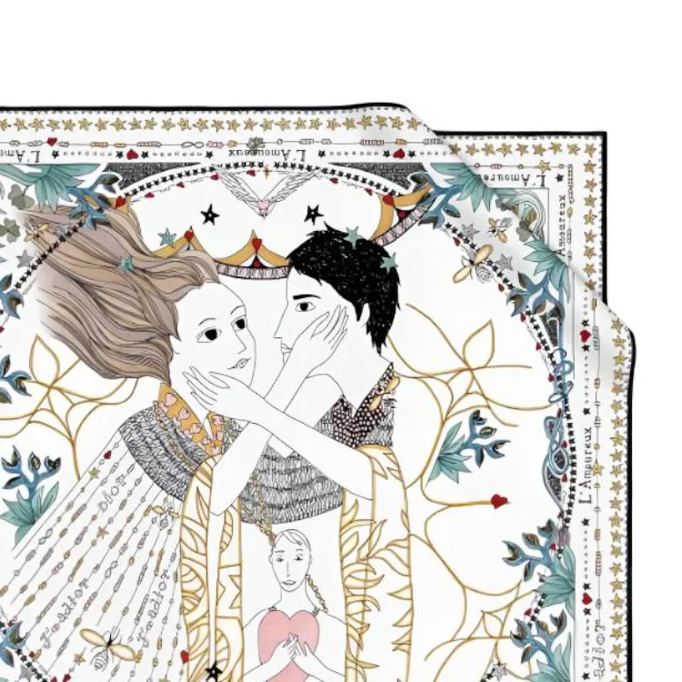 DIOR Mulberry Silk Scarves Women's White 76TAR070I633-C015