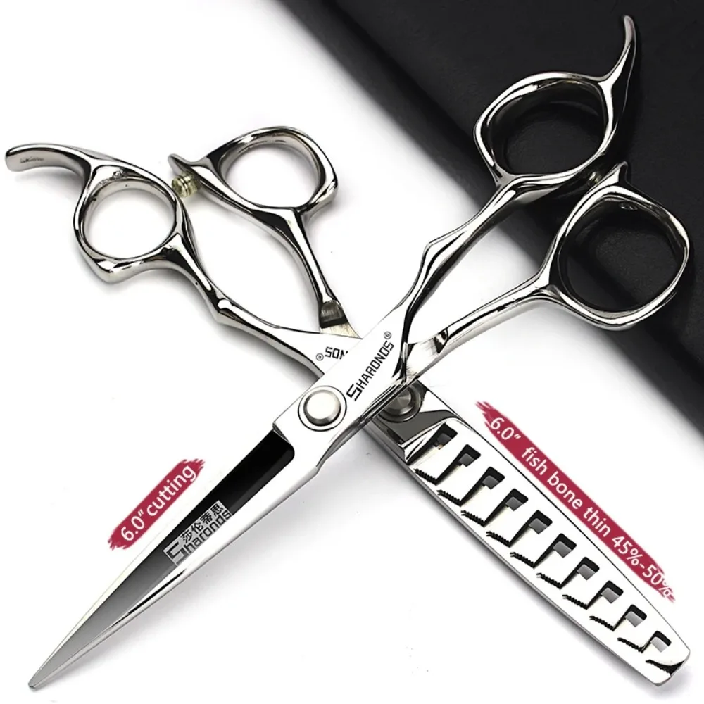 6-Zoll-Friseurschere mit Spezifikation, professionelle Friseurschere, Friseurschere-Set, flache, dünner werdende Haarschneidewerkzeuge – Detail 21