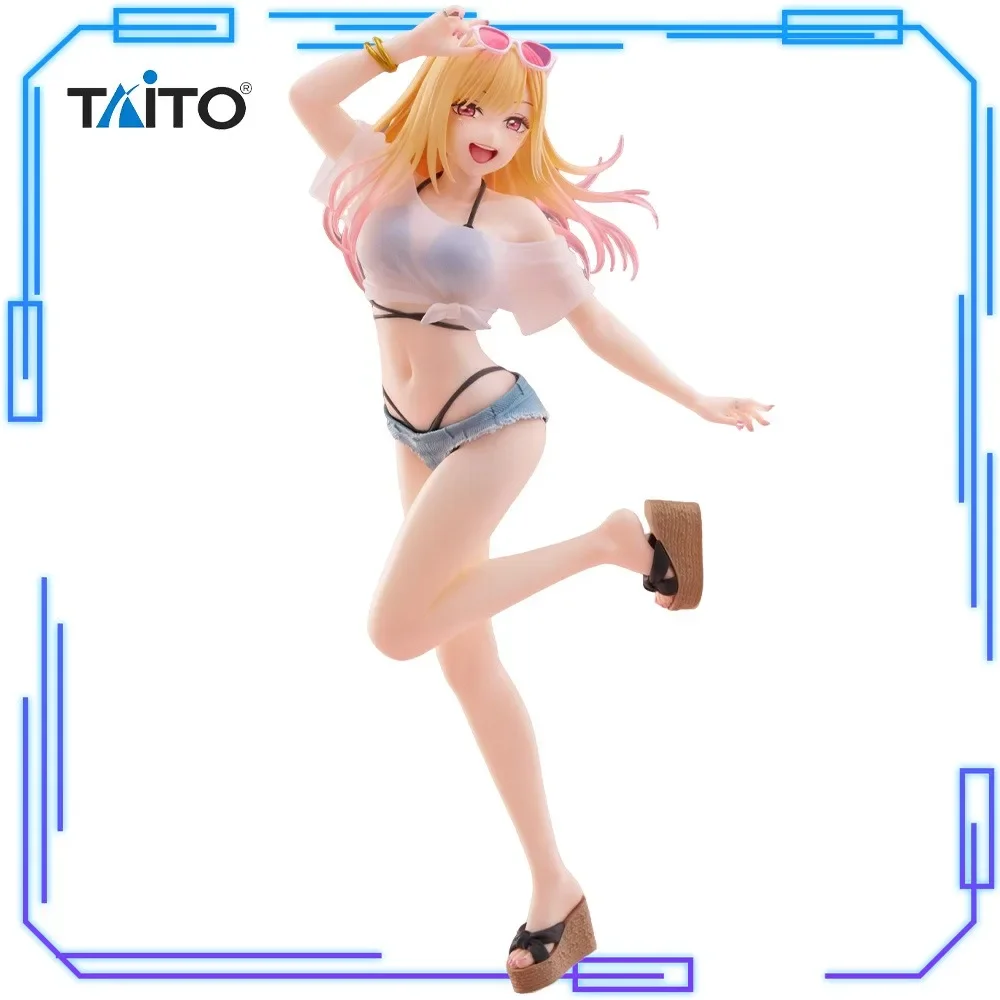 В наличии: Оригинальная коллекционная фигурка Taito Coreful по аниме My Dress-Up Darling, Китагава Марин в купальнике, 18 см