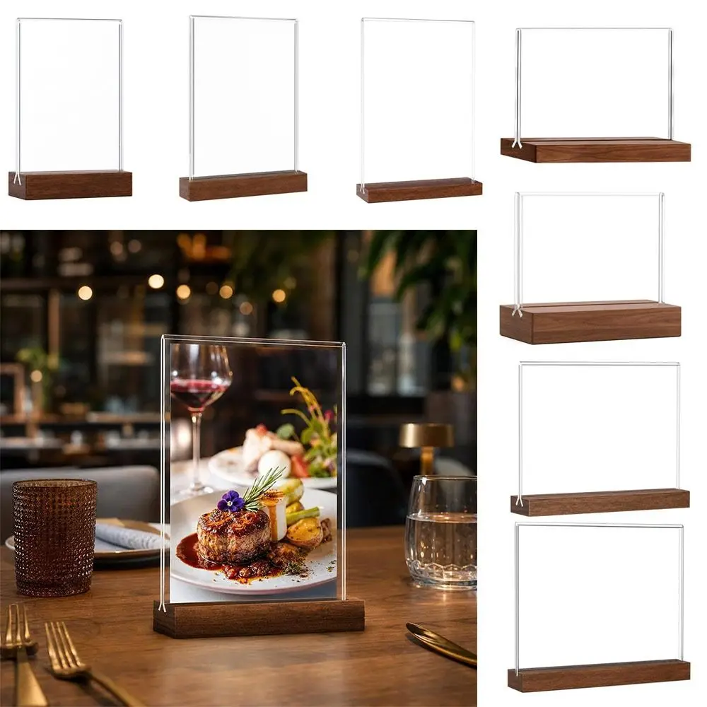 Multifunctional A4/A5/A6 Desk Display Stand Acrylic Transparent Bulletin Board Double Side Clear Display notice supplies Hotel