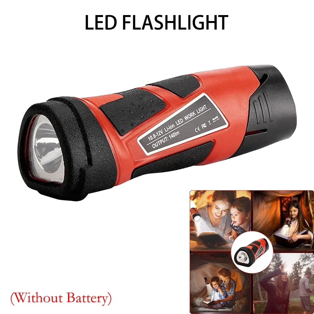 3W Electric Portable Light Work Lamp Flashlight Handheld  LED Light for Milwaukee 10.8V 12V M12 Li-ion Battery (without battery)