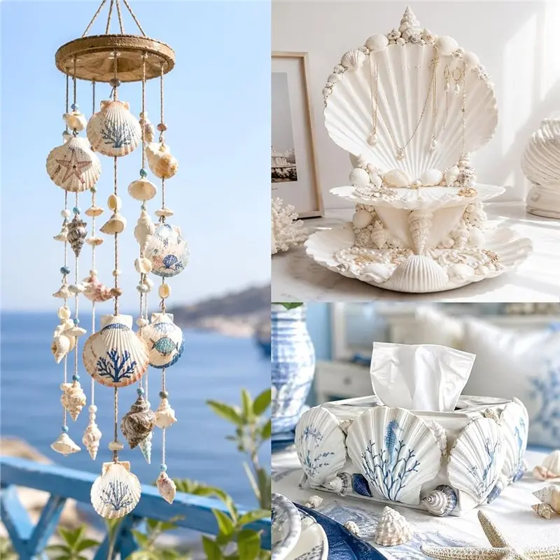 YWDZ-For Crafts 20Pcs Large Scallop Shells, For Baking, Painting, DIY, Decoupage, Beach view 4